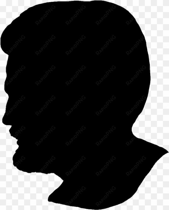 male face silhouette - woman