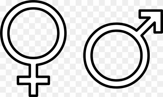 male vector gender - male female symbol white