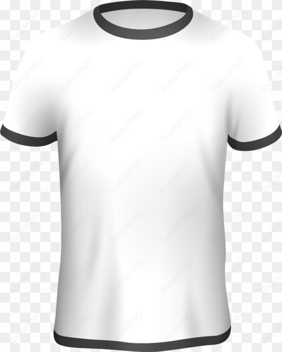 male white shirt png clipart - empty t shirt white
