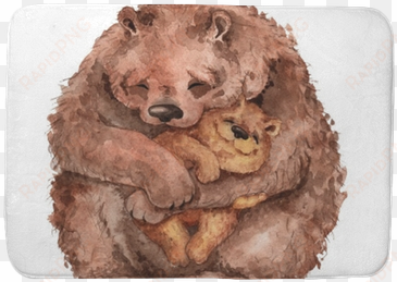 mama bear and baby bear - watercolor mama bear