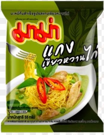 Mama Green Curry Noodle - Thai Green Curry Instant Noodles transparent png image