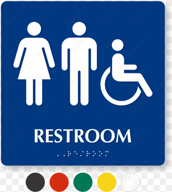 Man And Women Bathroom Sign Clipart Best - Ada Braille Family Restroom Sign transparent png image