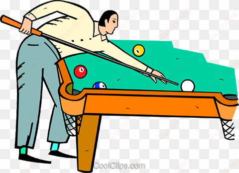 man playing pool royalty free vector clip art illustration - clip art