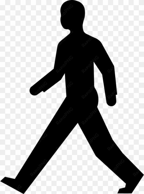 man silhouette walking - pedestrian .png