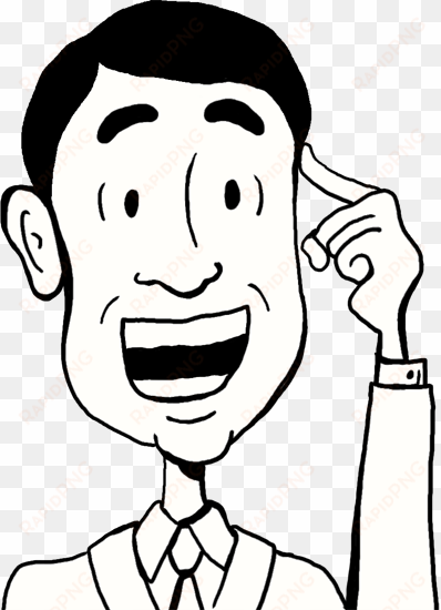 man thinking clipart png - cartoon person thinking png