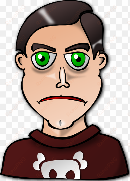 man with green eyes clipart