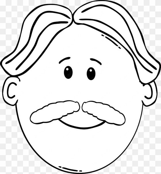 Man With Mustache Outline Png Clip transparent png image