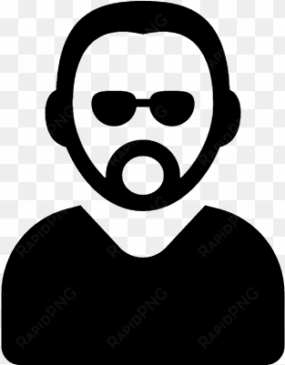 man with sunglasses vector - icon