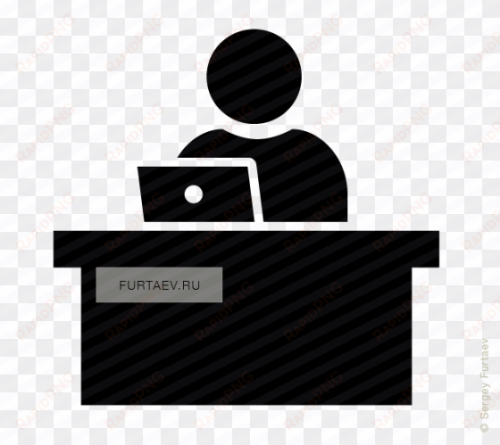 man working on laptop vector icon png free download - person on laptop vector