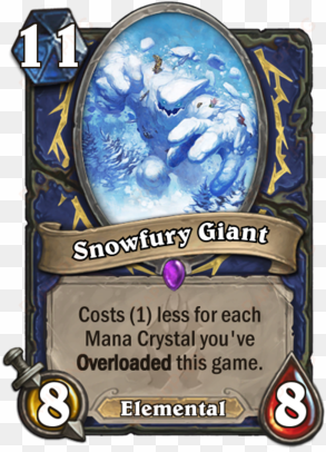 mana crystals - - hearthstone snowfury giant