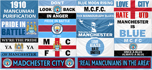 manchester city flags and banners - banner