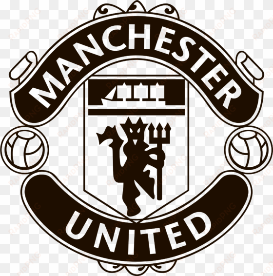 manchester united black logo png