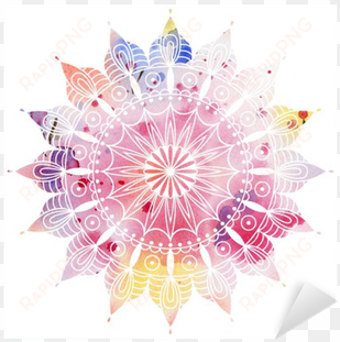 mandala colorful watercolor - art print: pilipa's mandala colorful watercolor. beautiful