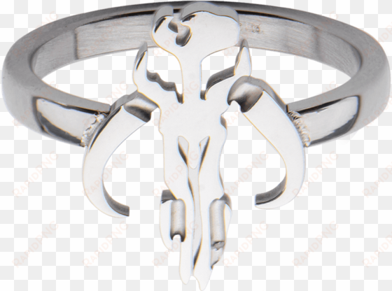 mandalorian symbol cut out petite ring - "mandalorian symbol cut out petite ring"