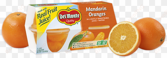 mandarin oranges, fruit cup® snacks - del monte mandarin oranges in light syrup 4-4 oz. cup