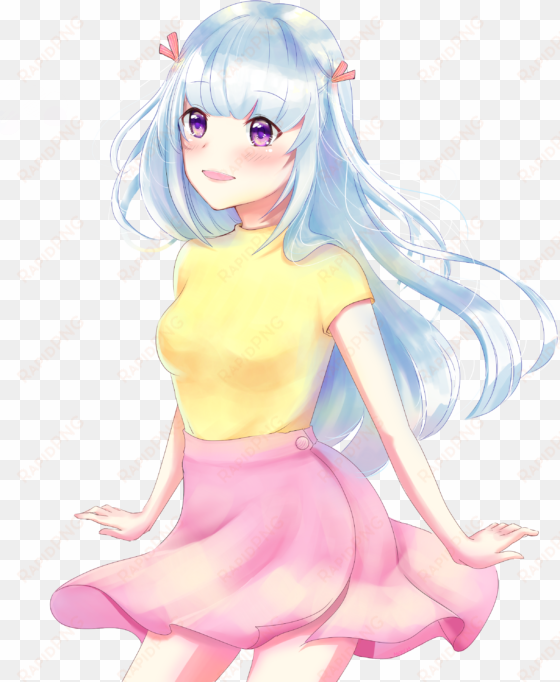 manga girl transparent cropped - drawing