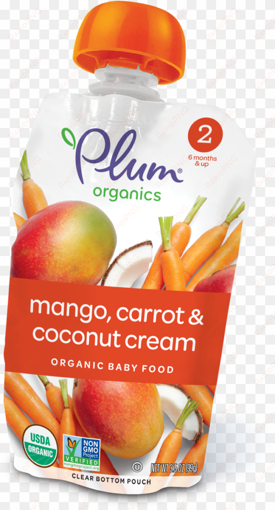 mango, carrot & coconut cream - plum organics coconut cream