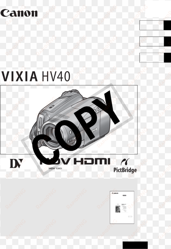 manual de uso de canon vixia hv40 manual de instrucciones - canon