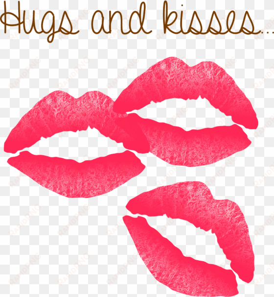 many kissing red lips - transparent kisses