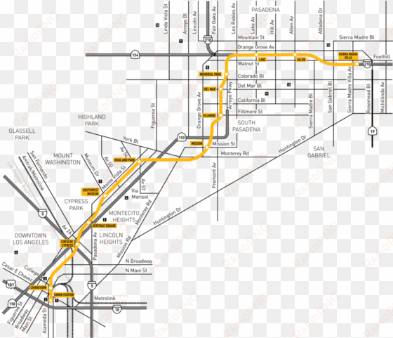 map for gold line in schedule - los angeles county metropolitan transportation authority