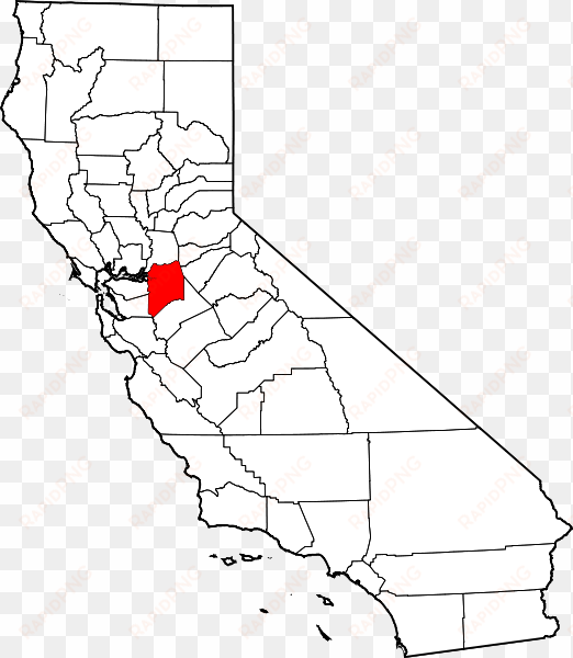 map of california highlighting san joaquin county - los angeles on state map