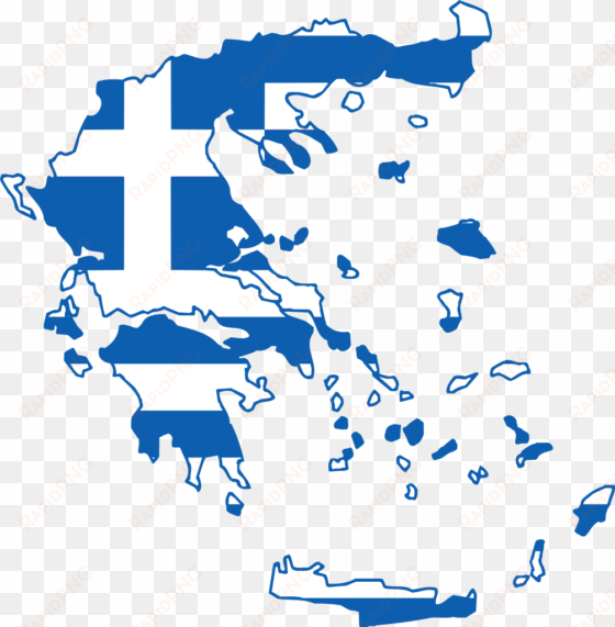 map of greece in the colors of the flag of greece - greece png