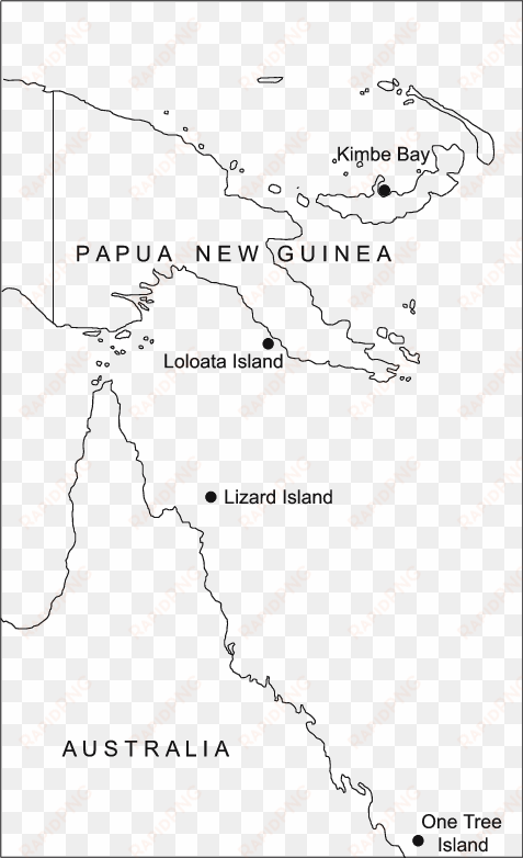 map of papua new guinea and the great barrier reef, - diagram
