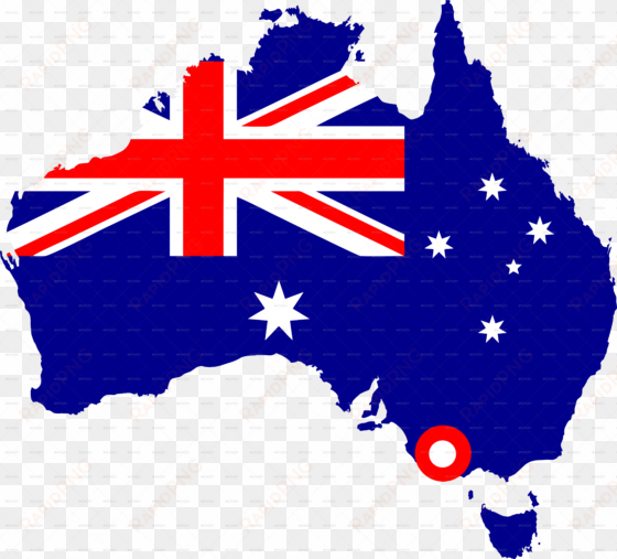 map with flag-png - map of australia