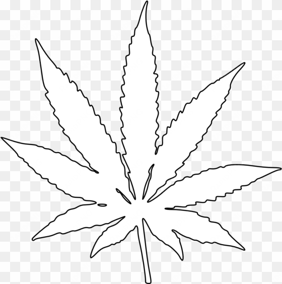 marijuana leaf clip art black and white - marijuana leaf white png