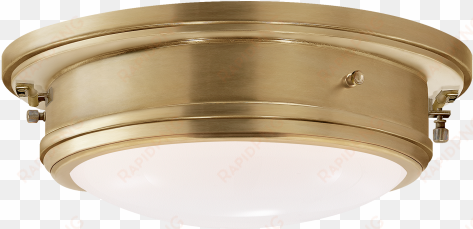 marine porthole medium flush mount in natural brass - marine porthole medium flush mount - brass/white -