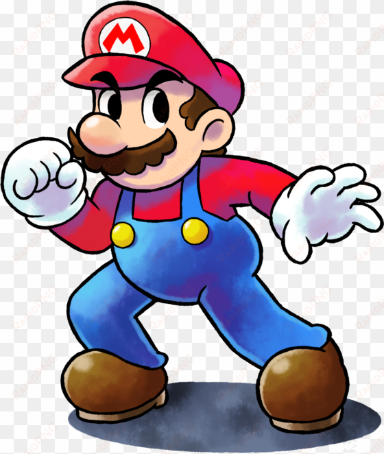 Mario Luigi'' Rpg Style Mario [ssb4 Pose] By Master - Mario Luigi Rpg Style transparent png image