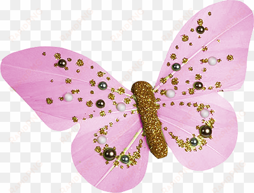 mariposas imagenes png para usar en scrapbooking digital - papillon perles sur pince