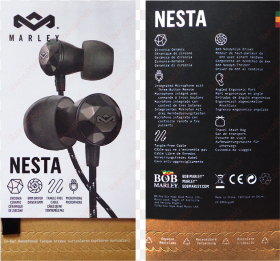 Marley Nesta In-ear Headphones - House Of Marley Em-fe033-hm Nesta transparent png image