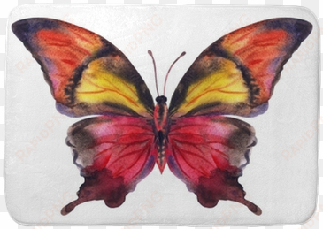 maroon-yellow butterfly, watercolor painting - watercolor painting