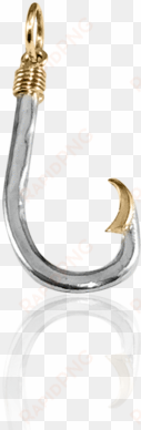 marquesas hook pendant in two-tone sterling silver - body jewelry