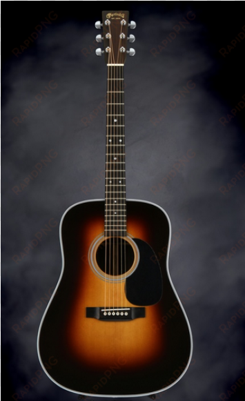 martin hd-28 sunburst guitar with case - acoustic guitar