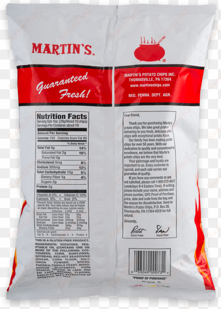 martin's red hot potato chips - martin's red hot potato chips - 9.5 oz bag