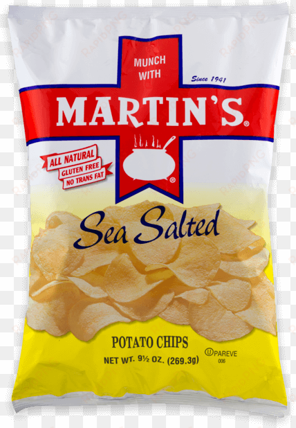 Martin's Sea Salted Potato Chips - Martin's Sour Cream & Onion Potato Chips - 10 Oz transparent png image