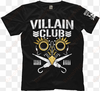 marty scurll "gold villain club" t-shirt - villain club shirt