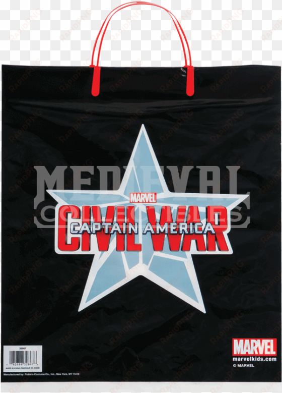 marvel civil war trick or treat bag - rubie's costume captain america: civil war captain