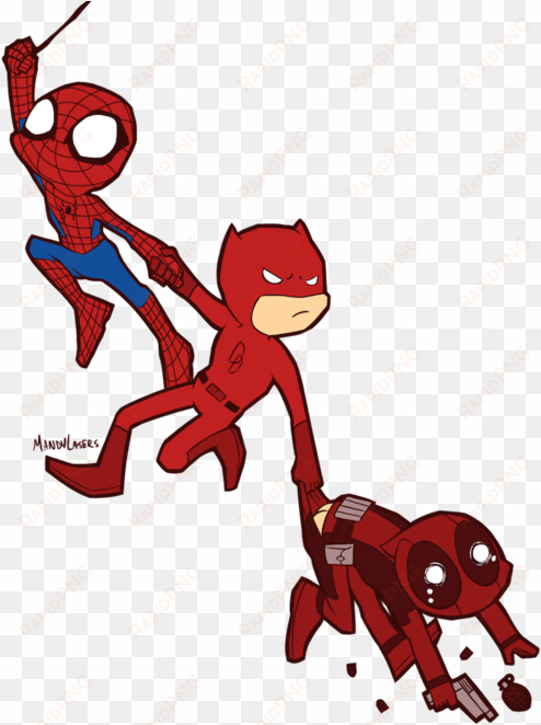 marvel daredevil clipart daredevil png - spiderman and deadpool clipart