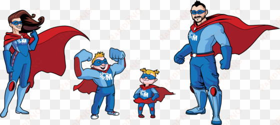 marvel illustration of the family - marvel comics