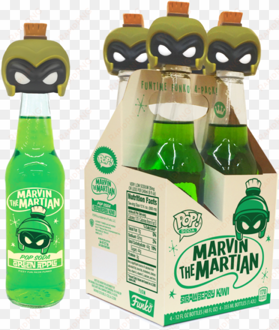 marvin the martian bottle toppers & strawberry kiwi - funko pop soda