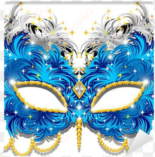 maschera carnevale di piume feathers carnival mask - carnaval plume masque