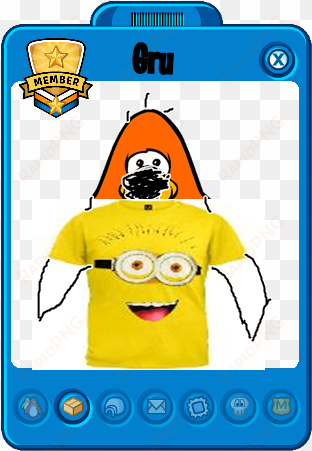 mascot player card base gru minion - custom player card club penguin