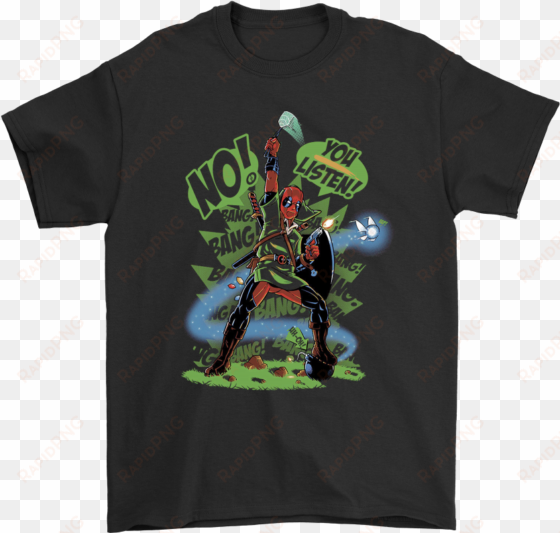 mashup deadpool and link legend of zelda shirts - om band shirt