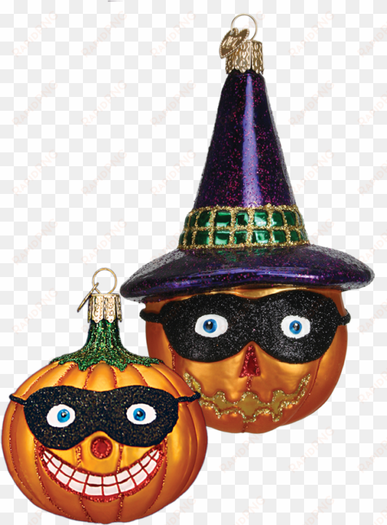Masked Jack O'lantern Ornament - Jack-o'-lantern transparent png image