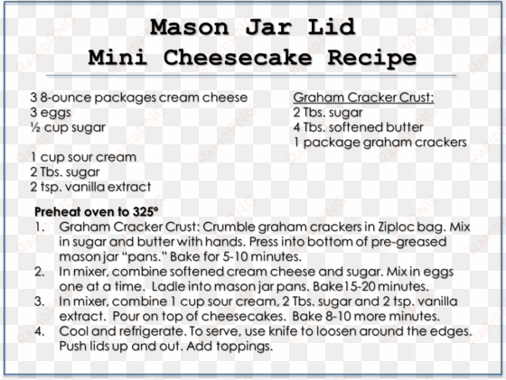 mason jar l - cheesecake