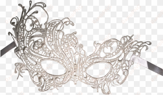 masquerade silver png - masquerade silver lace mask png