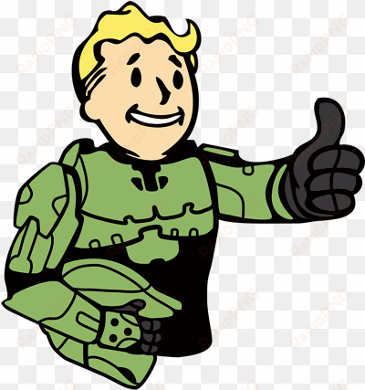 master chief vault boy photo by then00bdude clipart - master chief vault boy